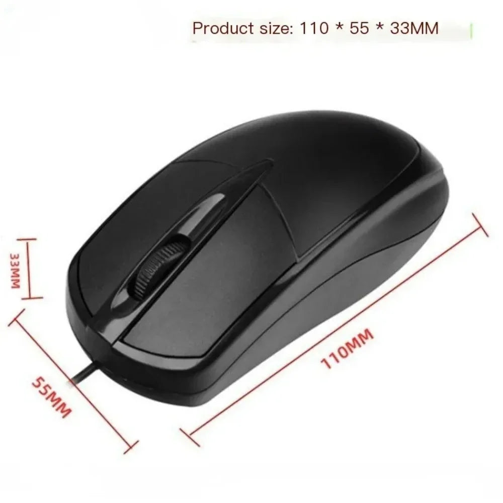 USB Optical Wired Mouse - 1200DPI