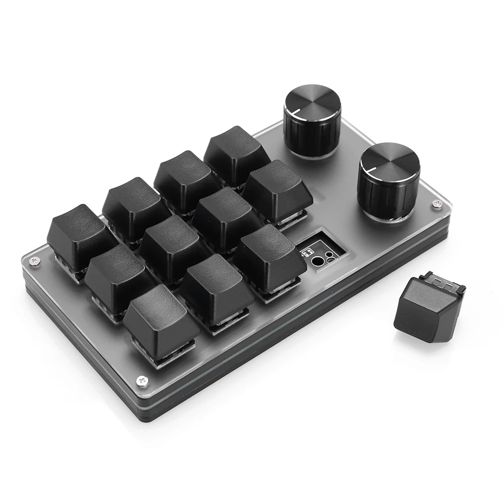 USB Custom Keyboard Volume Button Knob Programming Macro Gaming Hotswap Keypad Mechanical Red Switch Keyboard 3/9/12 Key