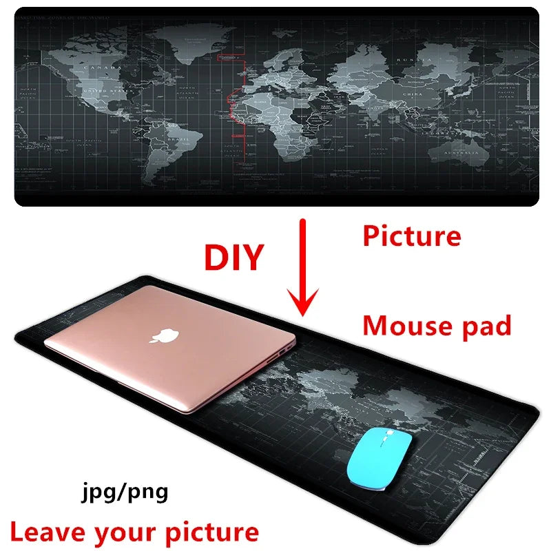 Astronaut Printing Black Pattern Keyboard Mat Rubber Non-slip Mousepad Pc Gaming Accessories Mouse Pad Office Carpet XL Mausepad