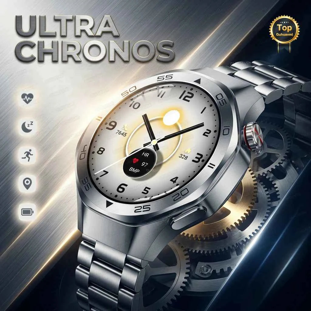 2026 New Luxury GPS Smart Watch Men Compass Altimeter 3ATM Waterproof Health Monitor Bluetooth Call Business Sports Smartwatch