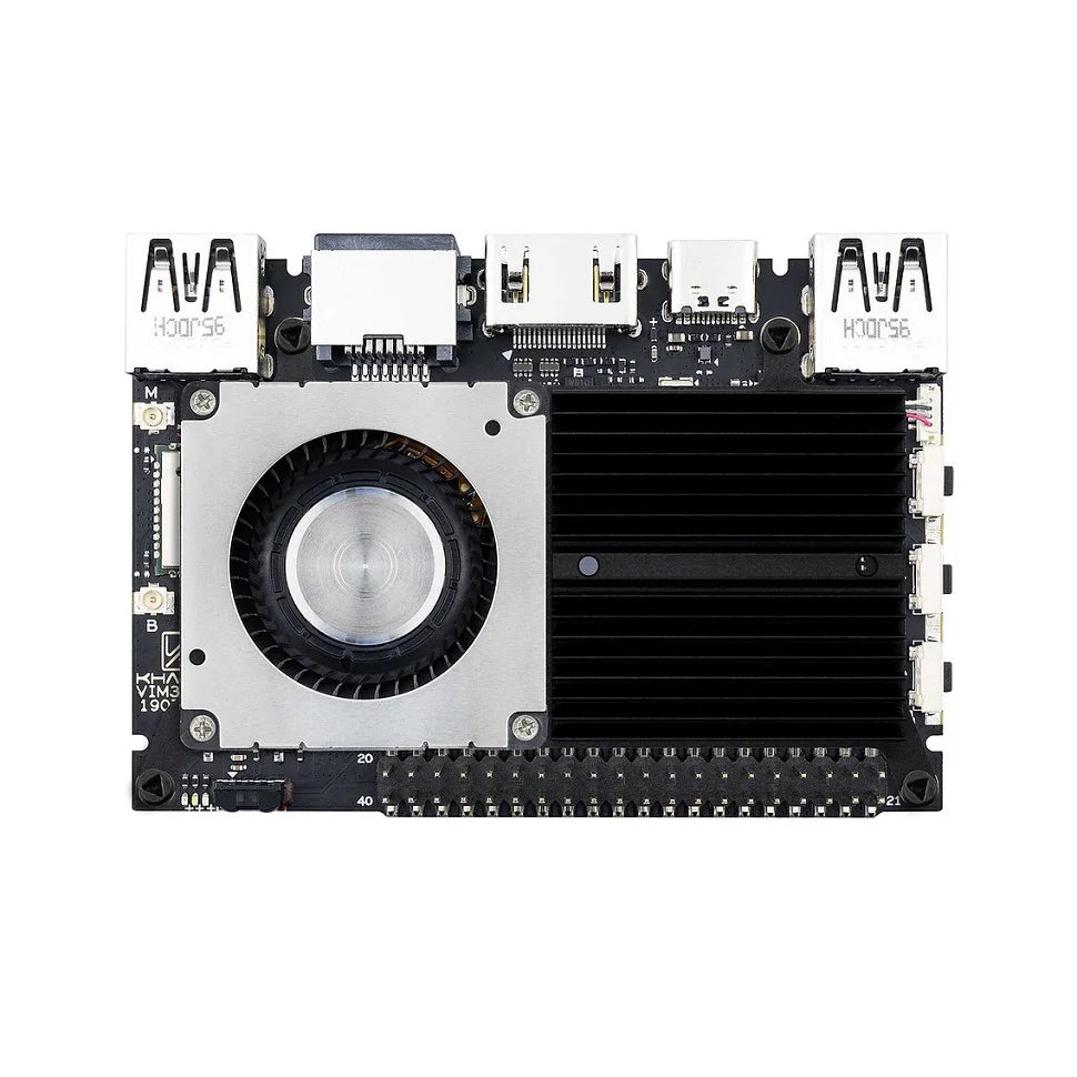 Khadas New VIMs Heatsink For Vims & Edge-V SBC  Single Board Computer compatible 3705 Cooling Fan/DIY Case