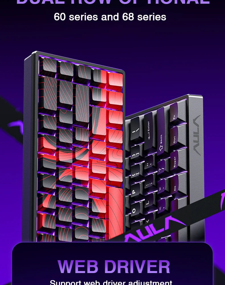 AULA WIN68 HE Esports Magnetic Switch Keyboard Rapid Trigger 8K Return RGB Hotswap 60% 68% Custom Game Keyboard