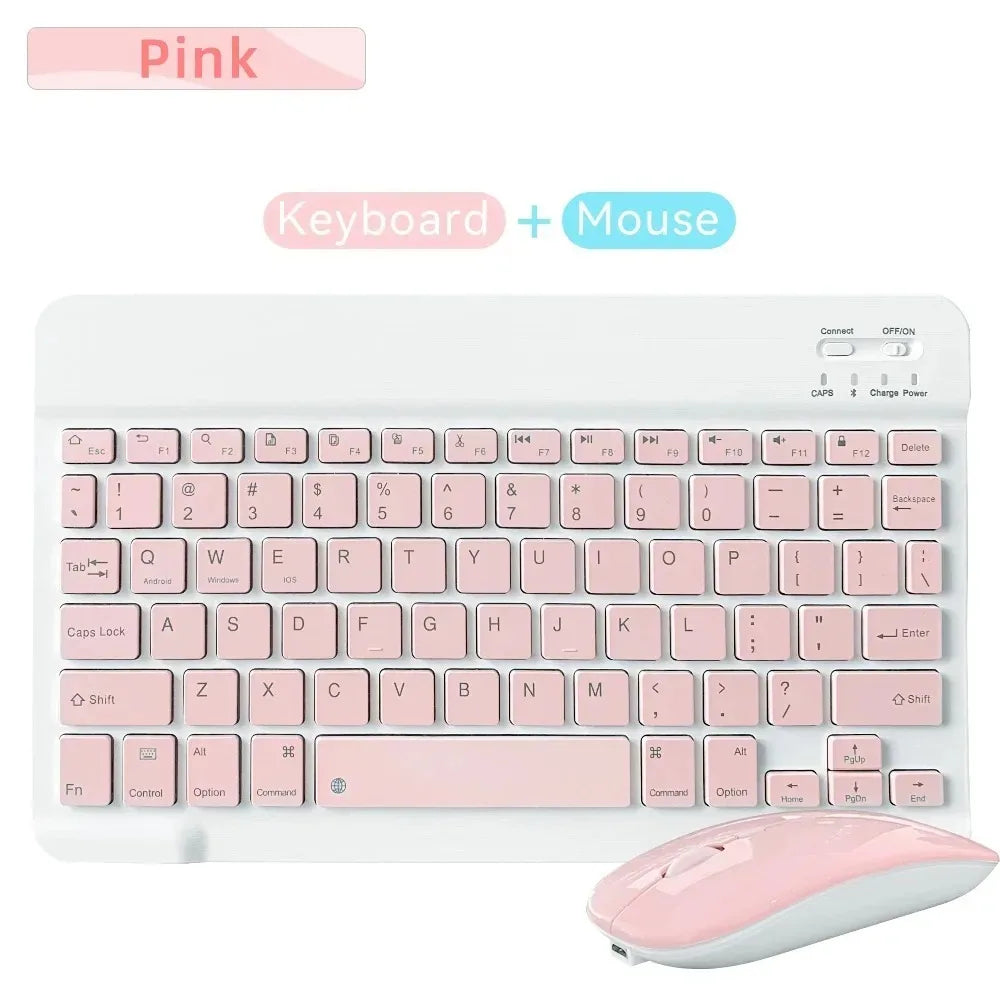 Tablet Wireless 10inch Keyboard For iOS Android Windows For iPad Huawei Samsung Teclado Bluetooth-compatible Keyboard and Mouse