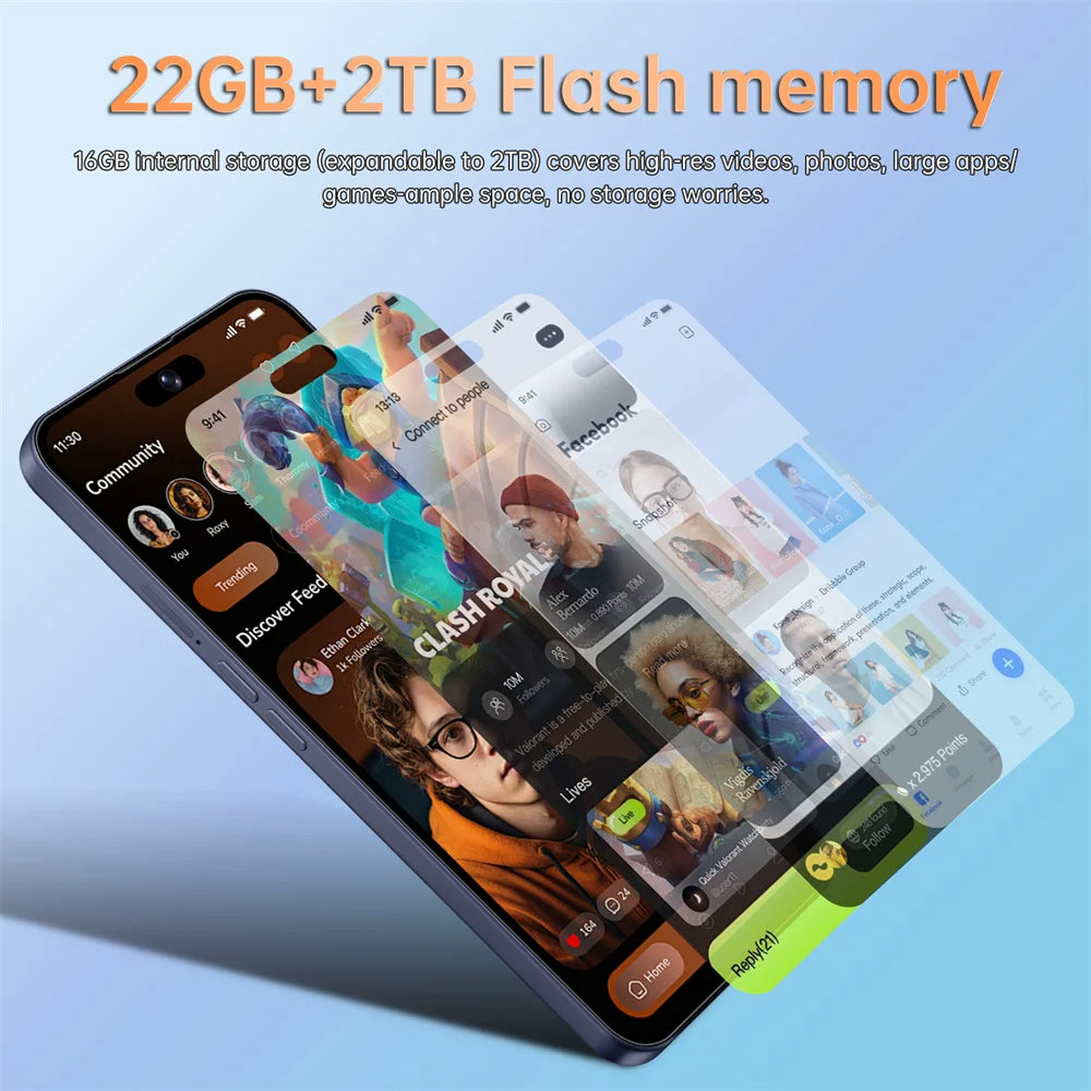 NEW SALE Silicone Protective Covers Are Used for i17 Pro Max 5G Mobile Cell Phones Accessories 7.3inch Android Smartphone Case