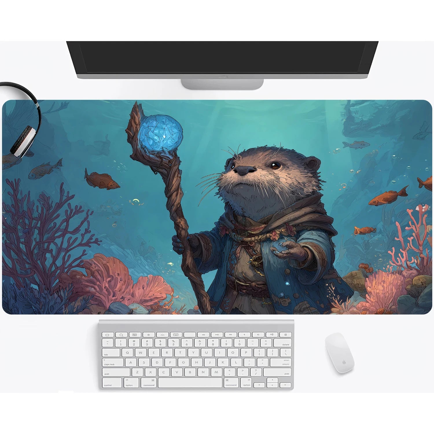 Magic playmat gathering gaming mats Frog Wizard theme anime desk mat Desk accessories 35X60cm mouse mat Raccoon tapete magic mat