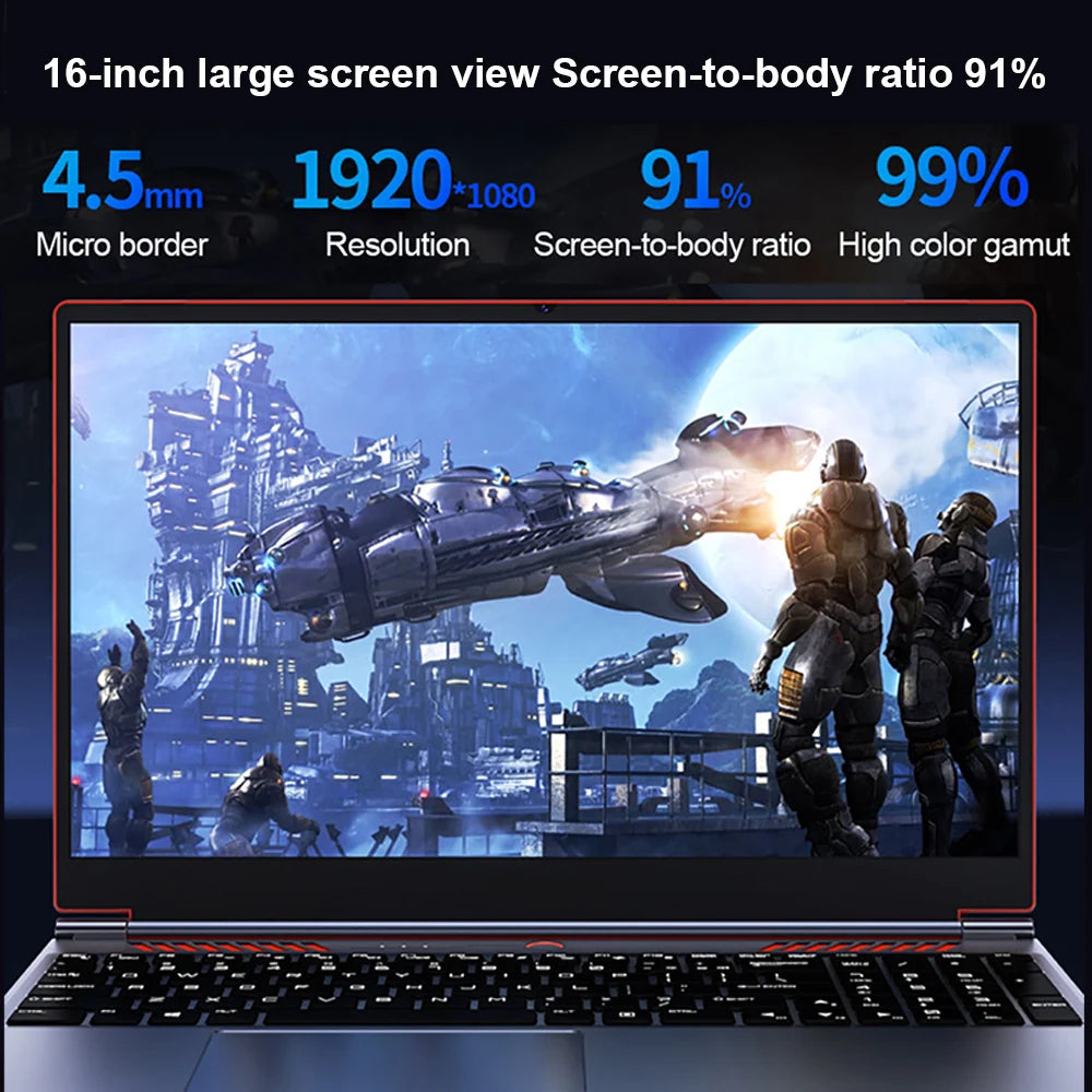S6 Gaming Laptop 16.1 Inch, 4800mah, Intel Core i9-13900HK, RTX4050 6GB, 32GBB DDR5 Ram, M.2 2TB Storage, 144 Hz - WinSupport Tech