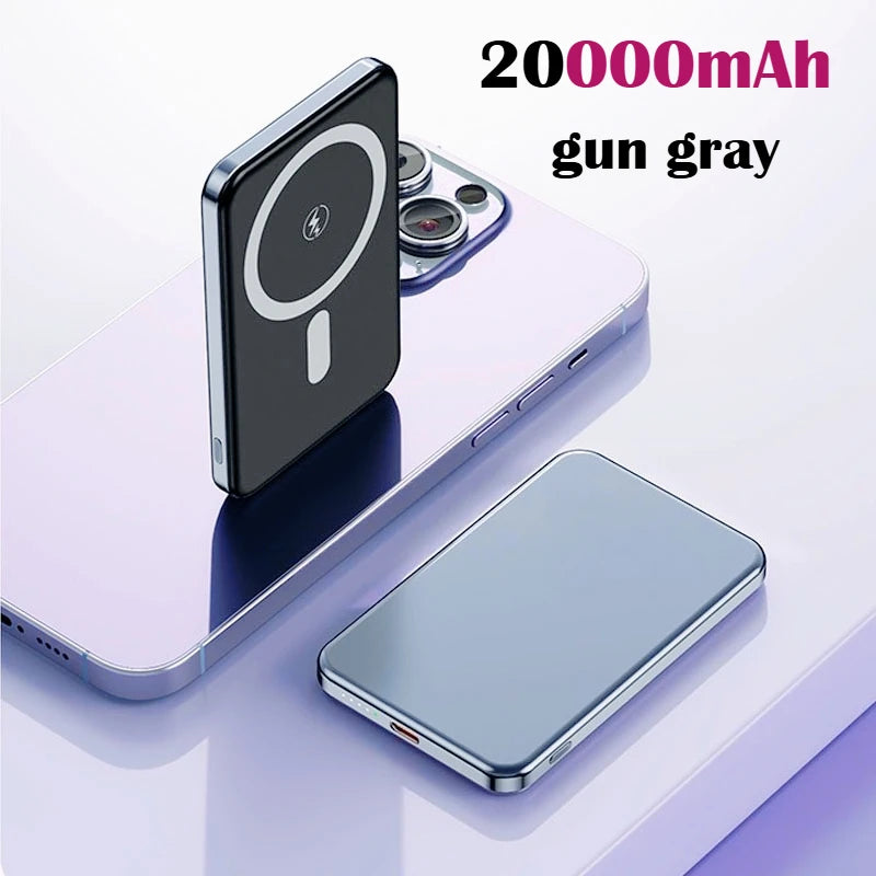 Taepiaai 20000mAh Portable Magnetic Wireless PowerBank PD22.5W Fast Charging External Battery for Magsafe for IPhone Samsung