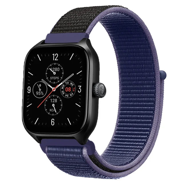 Nylon Loop Band For Amazfit GTS 4/3/3pro/2e/GTS 2 Mini/GTR 4 47mm/GTR 2/Stratos 2 3 Strap For Amazfit Bip 3 Pro Correa