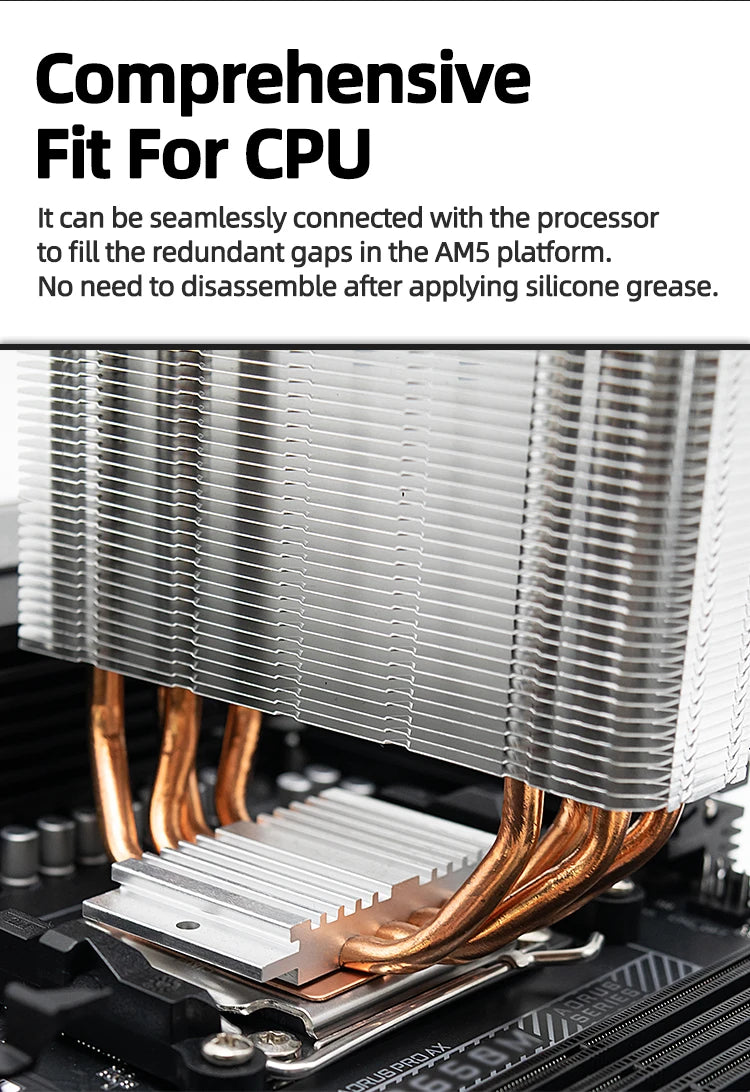 TEUCER AM5 CPU Anti-bending Bracket Bending Corrector Pure Copper Material Adapted to AMD 7950X 7900X 7700X 7600X