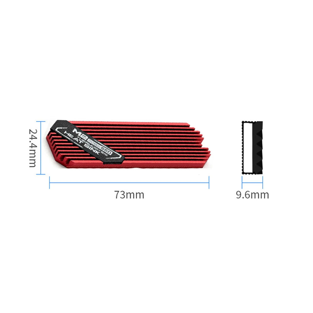 M.2 NVME 2280 Solid State Hard Disk Radiator Aluminum M.2 SSD Heat Sink M.2 SSD Cooler With Thermal Pad For PS5 Desktop PC