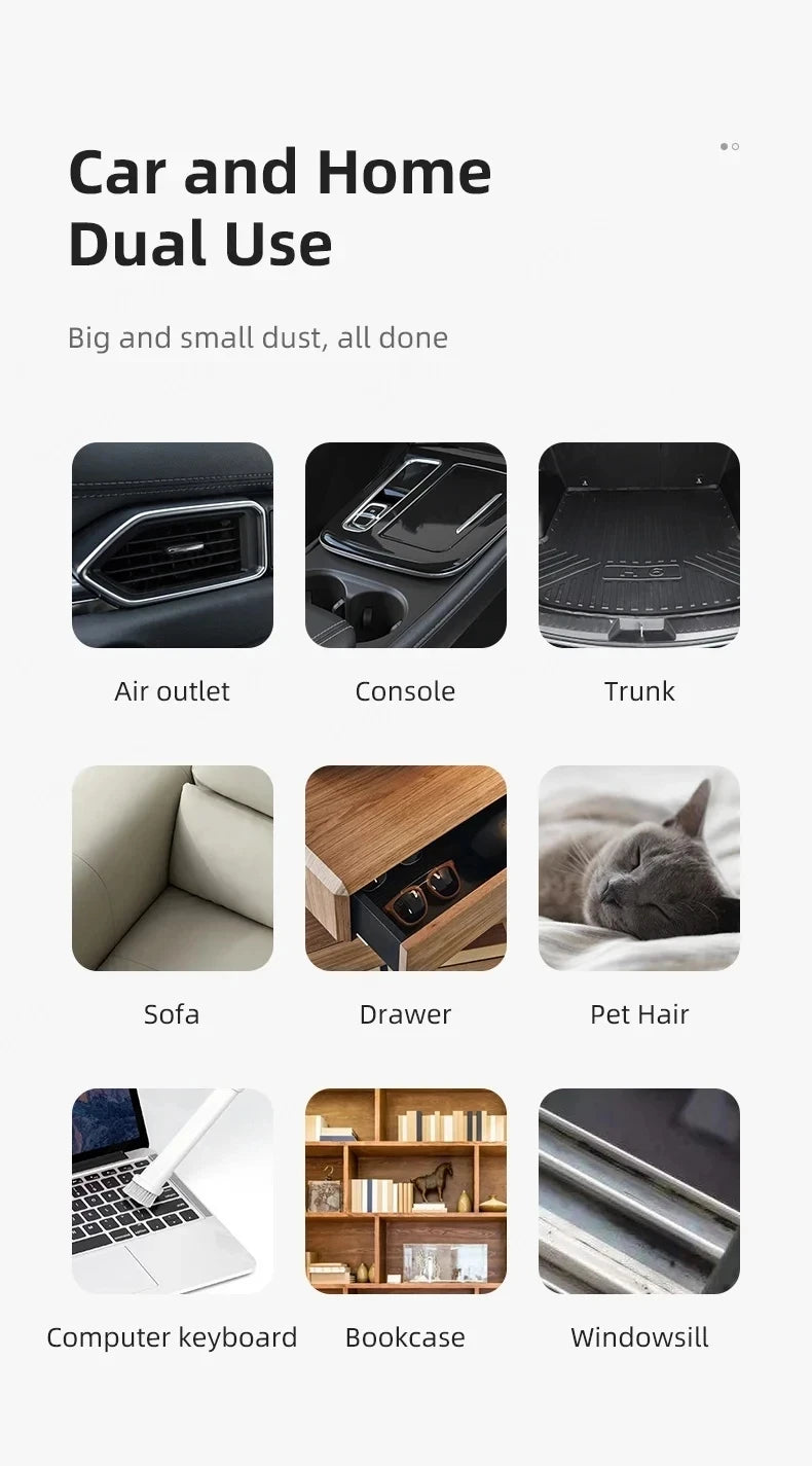 Handheld Vacuum Portable Auto Vacuum Cleaner Mini Wireless Car Vacuum Cleaner Dust Buster Rechargeable for Car Home Office