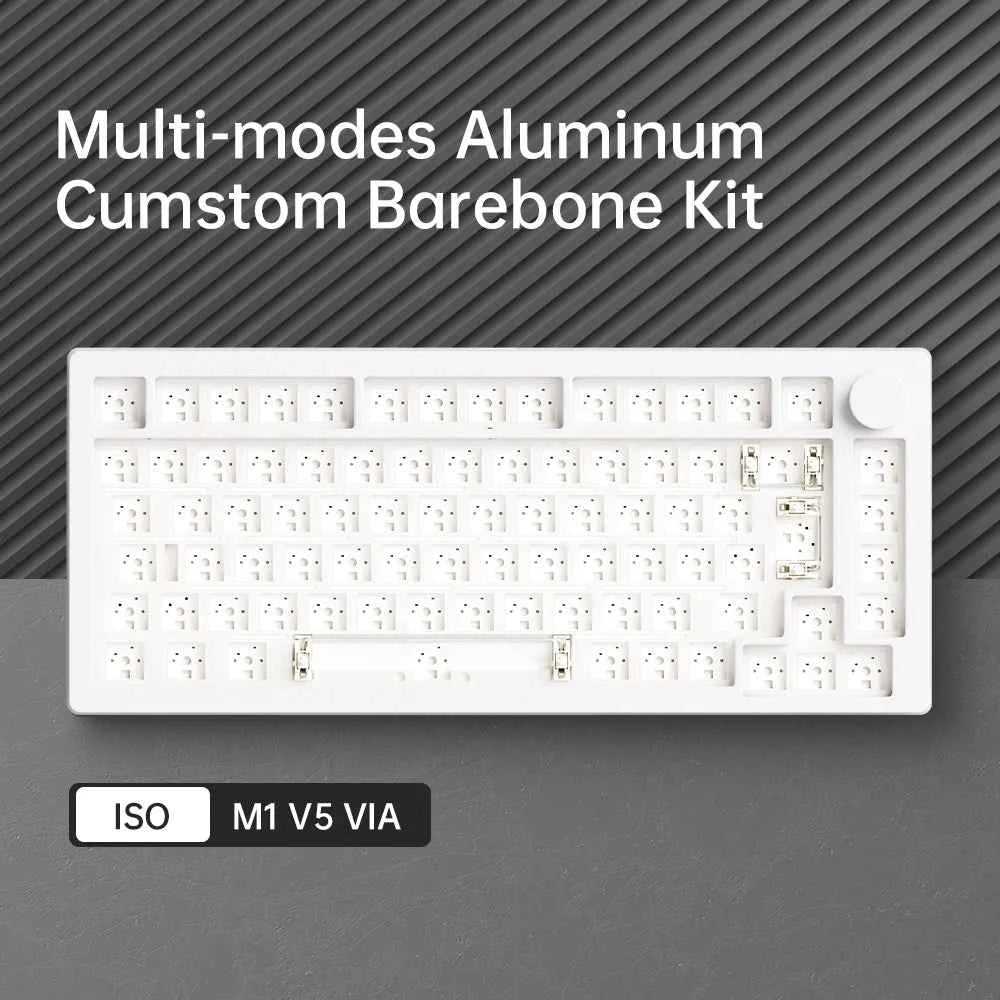 Akko MonsGeek M1 V5 Three-mode Mechanical Keyboard/Barebone Kit VIA 75% 3/5 Pin Customized Hot Swap RGB Rapid Disassemble Gasket