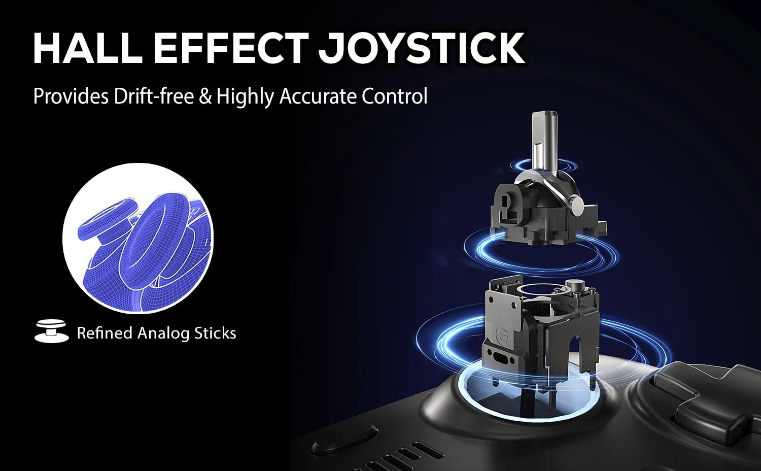 Original QRD Spark N5 Wireless Controller For PS4/PS3/IOS/Android/PC Hall Joystick Vibration Effect For PS5 Via Converter