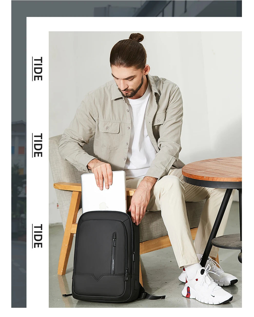 Heroic Knight Slim Man Laptop Backpack Waterproof School Bag With USB Charging For Boys Teenagers Luxury Backpack Men On Work
