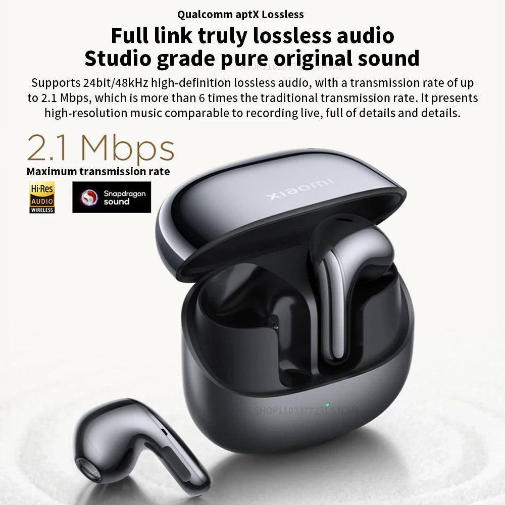 Original Xiaomi Buds 5 Earphone TWS AI Active Noise Cancelling HiFi Wireless Bluetooth Sound Recording Headphone Lossless Audio