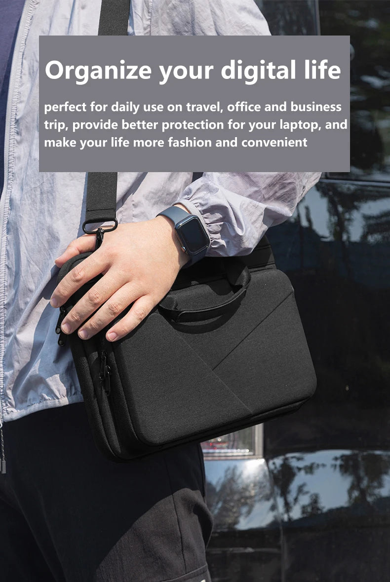 14 15.6 inch Laptop Case Hard Shell Laptop Shoulder Bag Men Women Business Briefcase for MacBook Pro 16 M4 Huawei Lenovo HP Dell