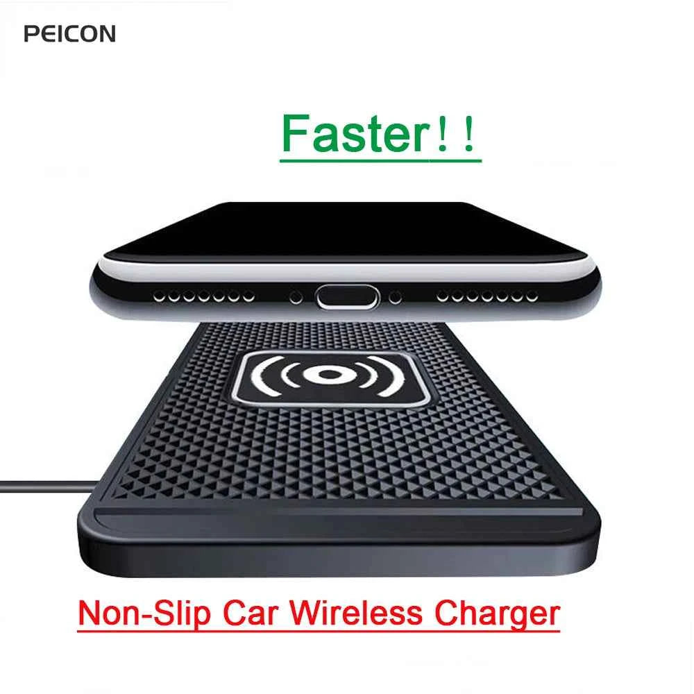 Car Wireless Charger Non-Slip Pad Silicone Fast Charging Wireless Charger for Car for IPhone 15 14 Xiaomi Huawei Samsung S23 S22