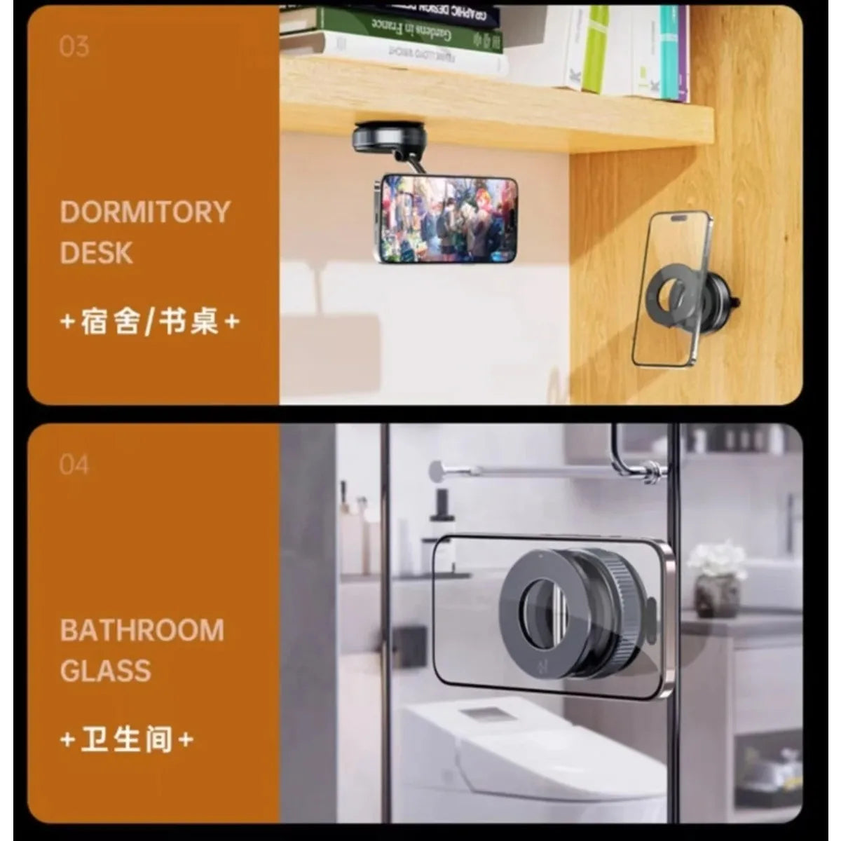 Mobile phone magnetic stand for desktop; 360° rotating magnetic adsorption stand; universal mobile phone holder