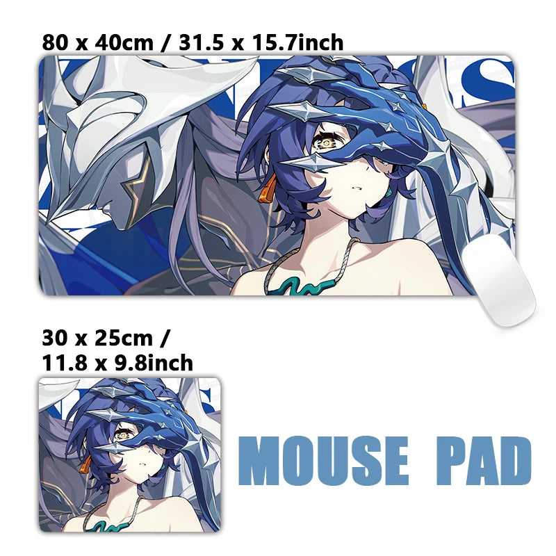 New Design Zenless Zone Zero Mouse Pad Promeia Starlight Billy Cissia XXL Large Mousepad Keyboard Pad Desk Mat Keyboard Mats