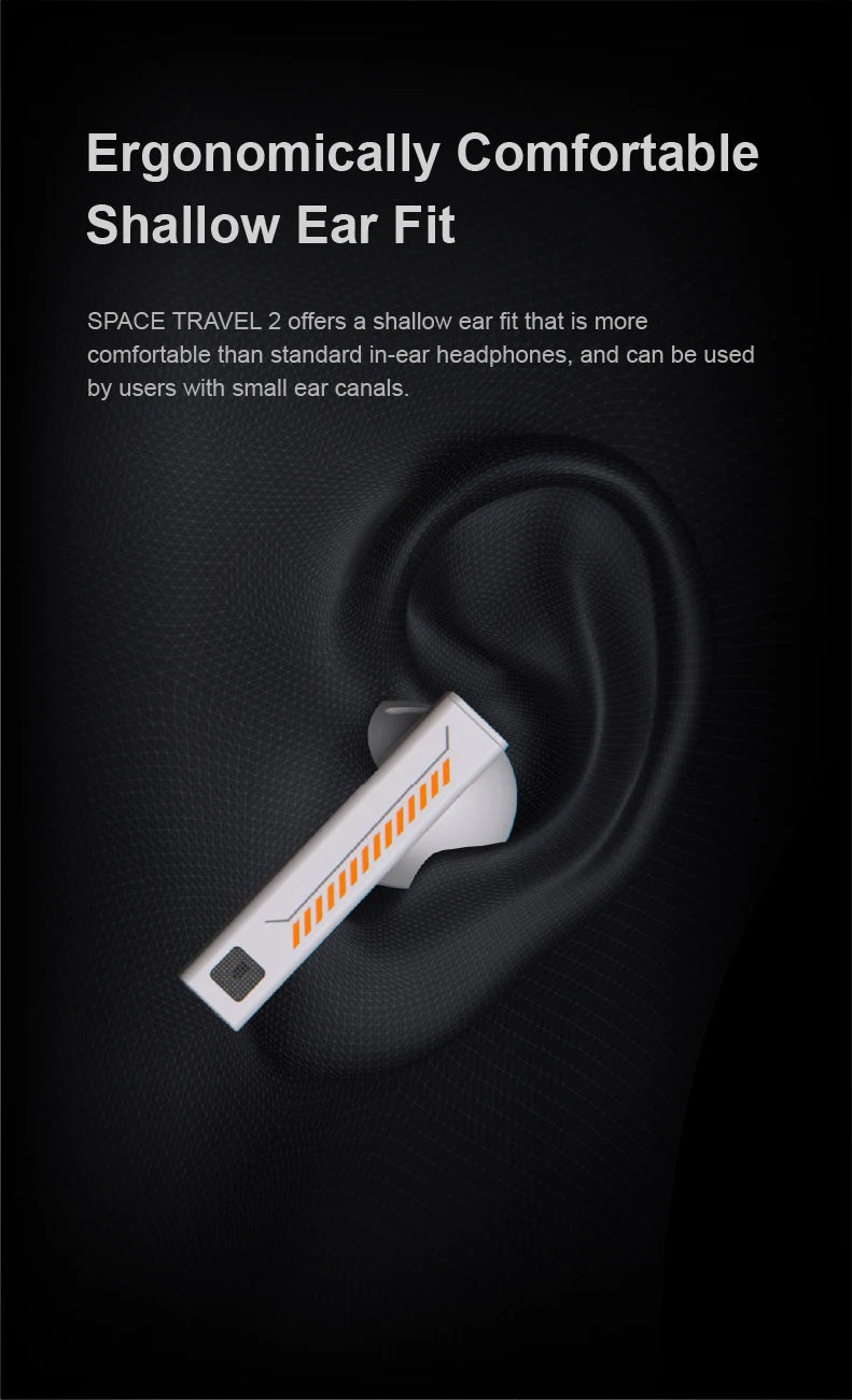 Moondrop Space Travel 2 HiFi Noise-Canceling TWS  Bluetooth 6.0 Compatibility Earphones with Great Call Quality