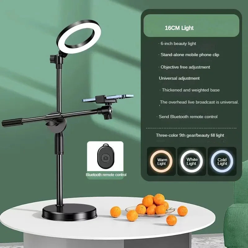Mobile Phone Head Up Shooting Stand Desktop Live Overhead Painting Calligraphy Photography Artifact 360 Degrees Rotation