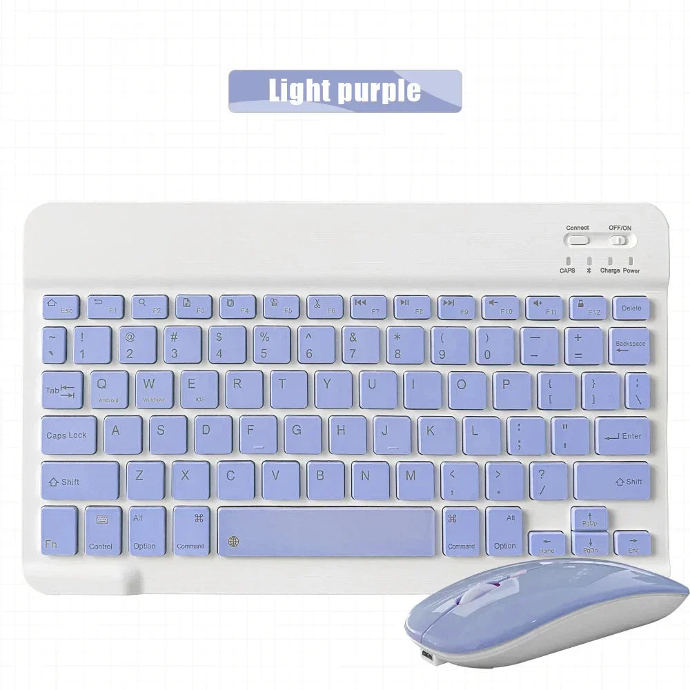 Tablet Wireless 10inch Keyboard For iOS Android Windows For iPad Huawei Samsung Teclado Bluetooth-compatible Keyboard and Mouse