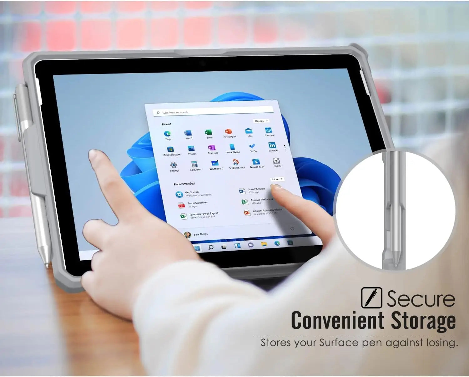 All-in-One Protective Cover Case For Microsoft Surface Pro 9 8 7 7plus 6 5 4 12.3'' Go 2 3 with Pen Holder Hand Strap