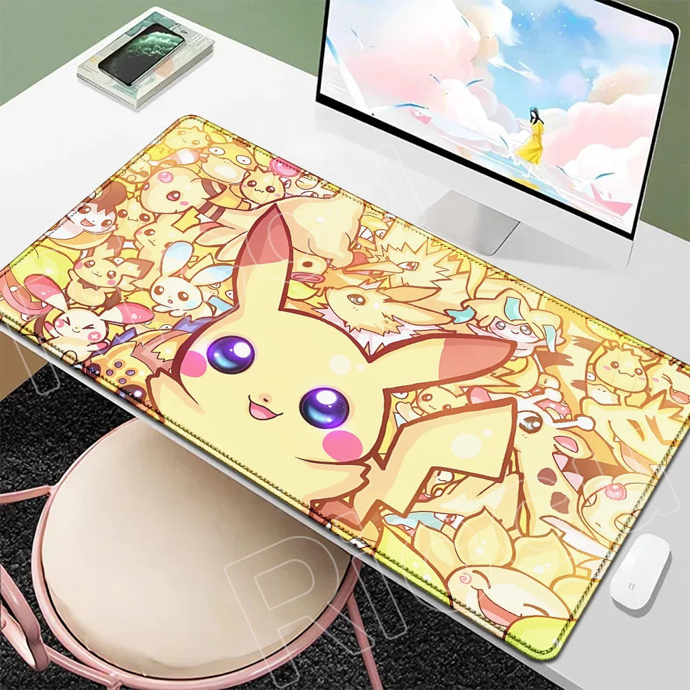 P-Pokemons Sylveon Eevee Mousepad Mouse Pad Large Gamer XXL Pc Keyboard Desk Mouse Mat Carpet Rubber Tapis Souris Gaming Notbook