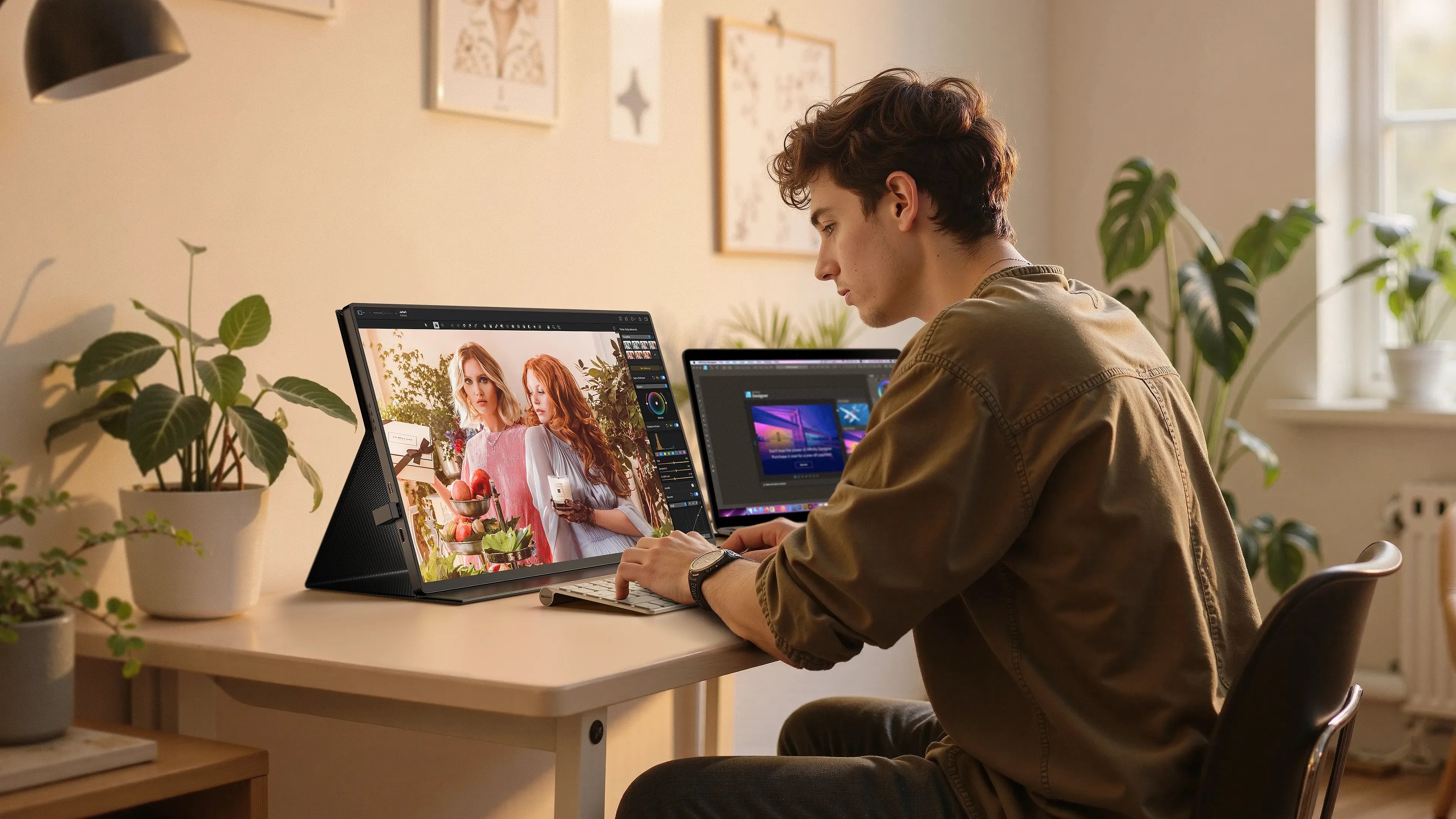 UPERFECT 4K Portable Dispaly 1200Nits Ultra Bright 16'' 16:10 Laptop Monitor Fast IPS Matte Screen with USB-C HDMI HDR FreeSync