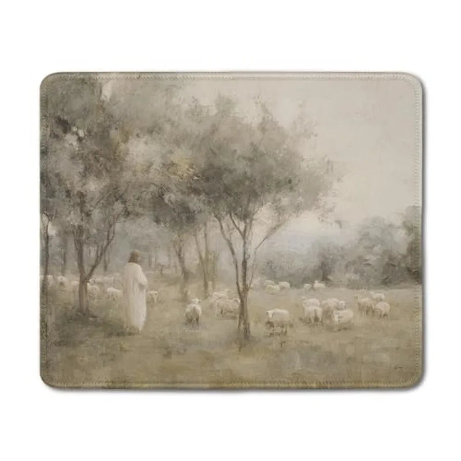 Watercolor Forest Christian Mouse Pad, Psalm 46:1Bible Verse Mouse Pads Mousepad for Desk Home Office Dorm Computers Laptop, Re