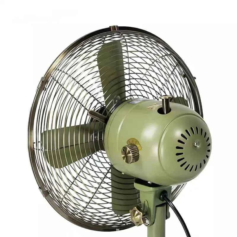 Vintage Desk Fan 12 Inch – Retro Metal Bladeless Fan with 3 Speeds, Quiet Desk Fan for Home Office Classic antique fan