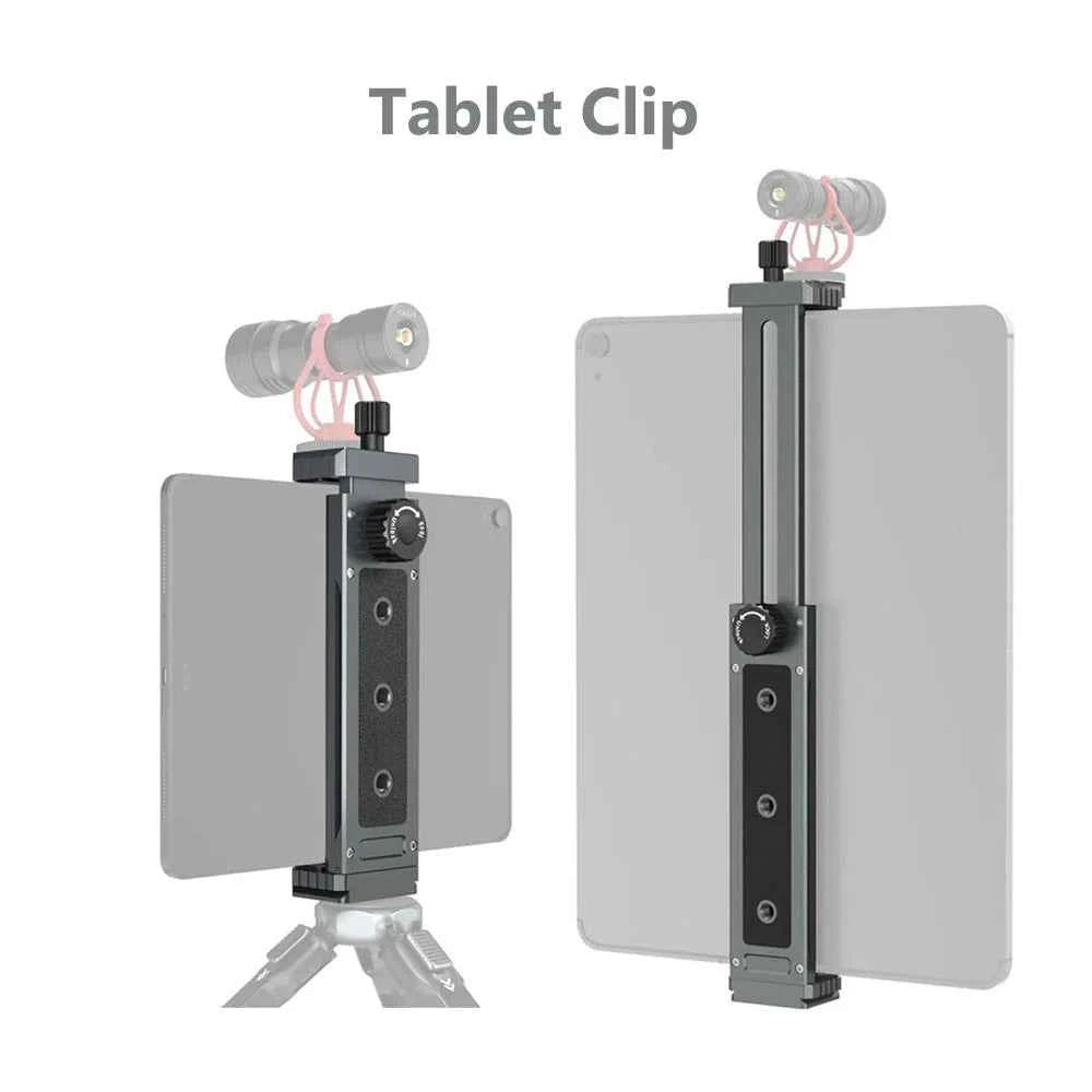 LEAPLIGHT Universal Aluminum Tablet Phone Stand Holder Clip Tripod Adjustable Bracket for Phones Ipro Tablets Tablet Holder