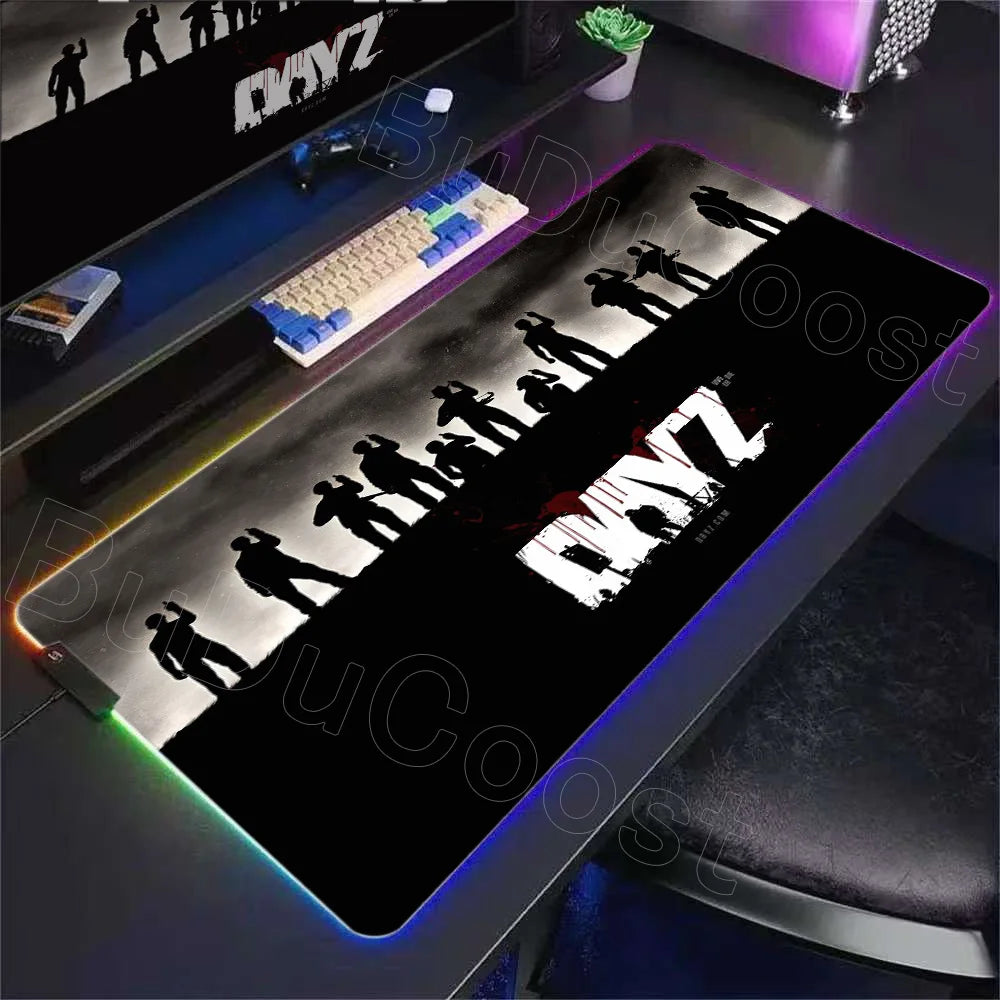 LED D-dayzs Mouse Pad Large RGB Mouse Pad XXL LED Mouse Mat Mousepads Table Pads Keyboard Mats Desk Rug with Backlit Gaming Mats
