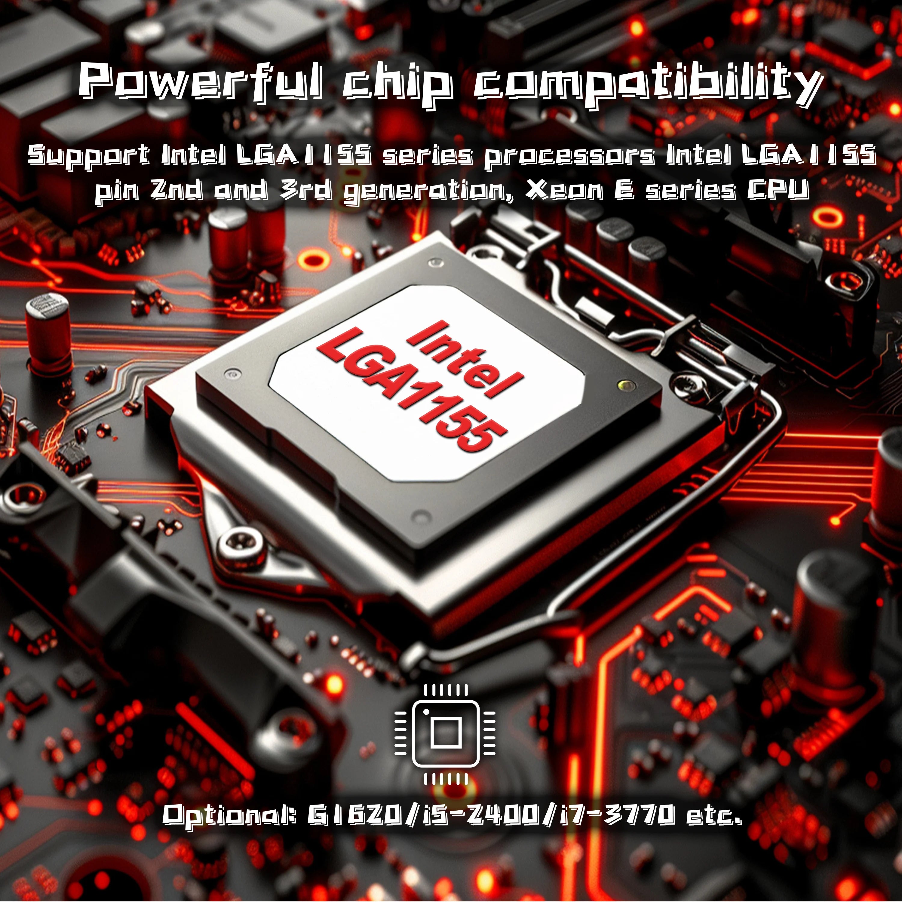 ZSUS H61 Motherboard LGA 1155 Desktop Motherboards Support DDR3 RAM With NVME M.2 Interface USB2.0 SATA2.0