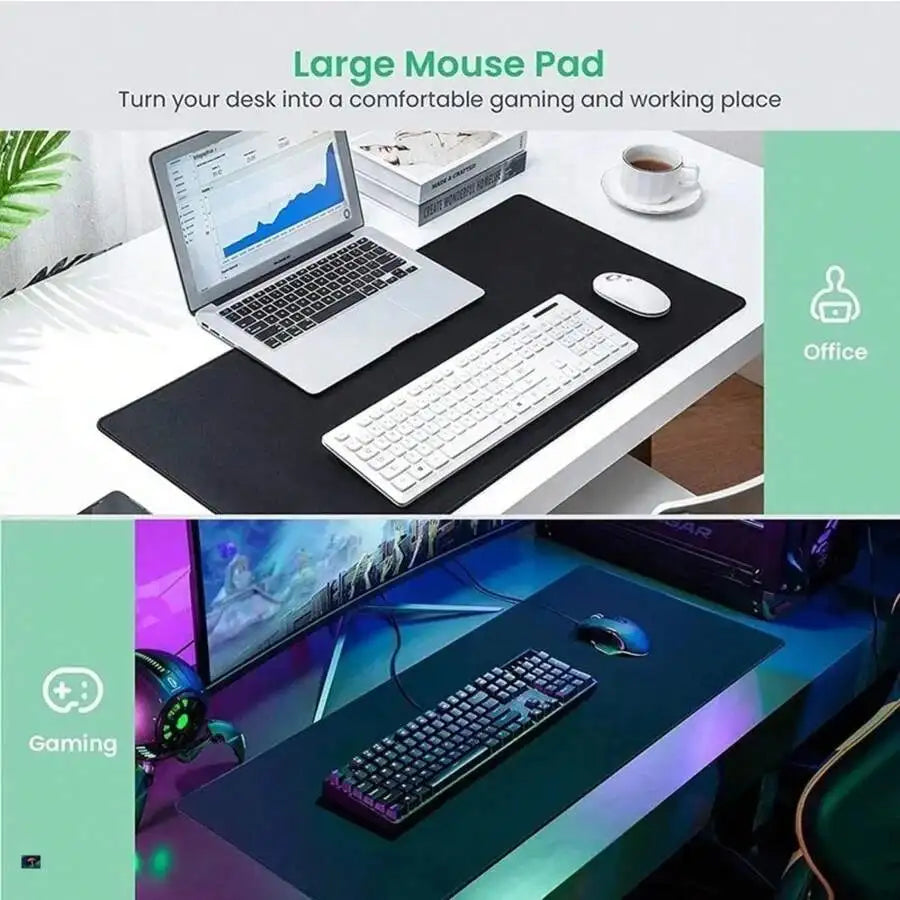Red Mushroom Forest Design Mousepad Rubber Anti-Slip Gaming Office Desk Mat