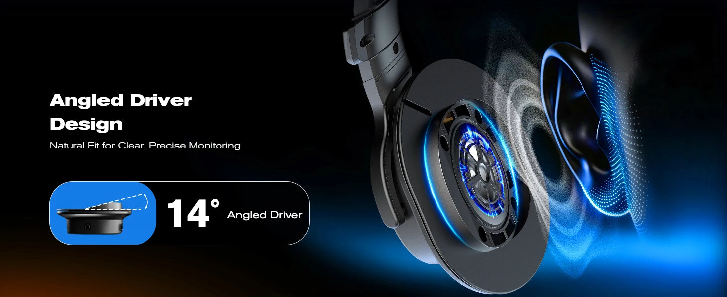 NEW NUBWO HD01 Studio Wired Headphones Hi-Res Over Ear Headphones 180° Flip Earpads 45mm Drivers Professional Monitor Headsets
