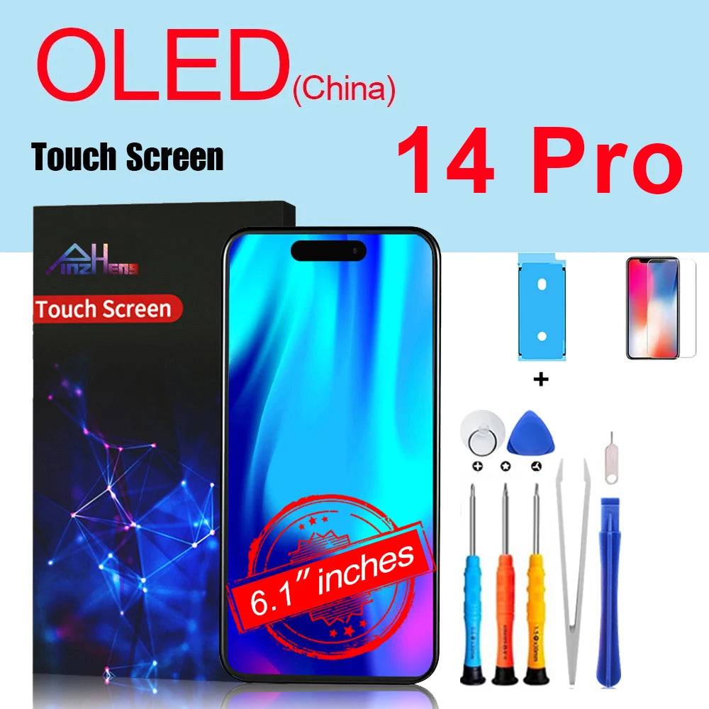 PINZHENG High Quality Screen INCELL LCD OLED For iPhone 14 Pro 15 Plus 13 Pro Max Display For iPhone Replacement With Tools
