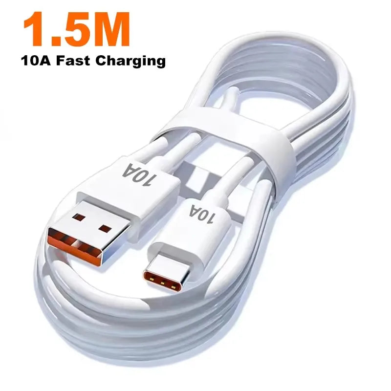 5 IN 1 GaN Desktop Charger For iPhone17 16Pro Laptop Samsung 240W Fast Charging Adapter 10A USB To Type-C Cable 3PD 2USB Charger