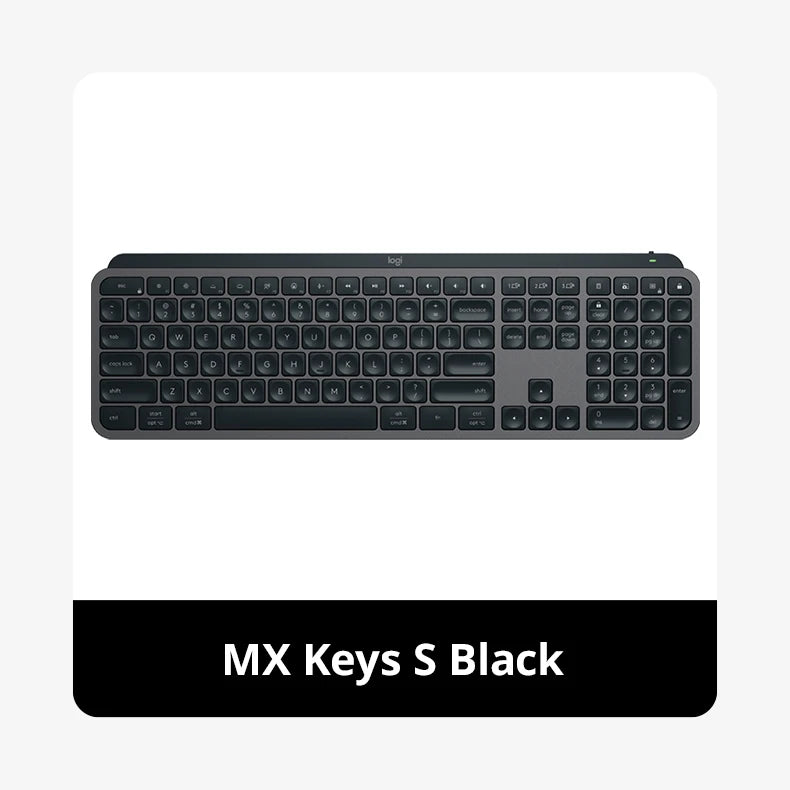 New Logitech MX Keys S Wireless Keyboard Low Profile, Backlighting Bluetooth USB C Rechargeable for Windows Programmable Keys