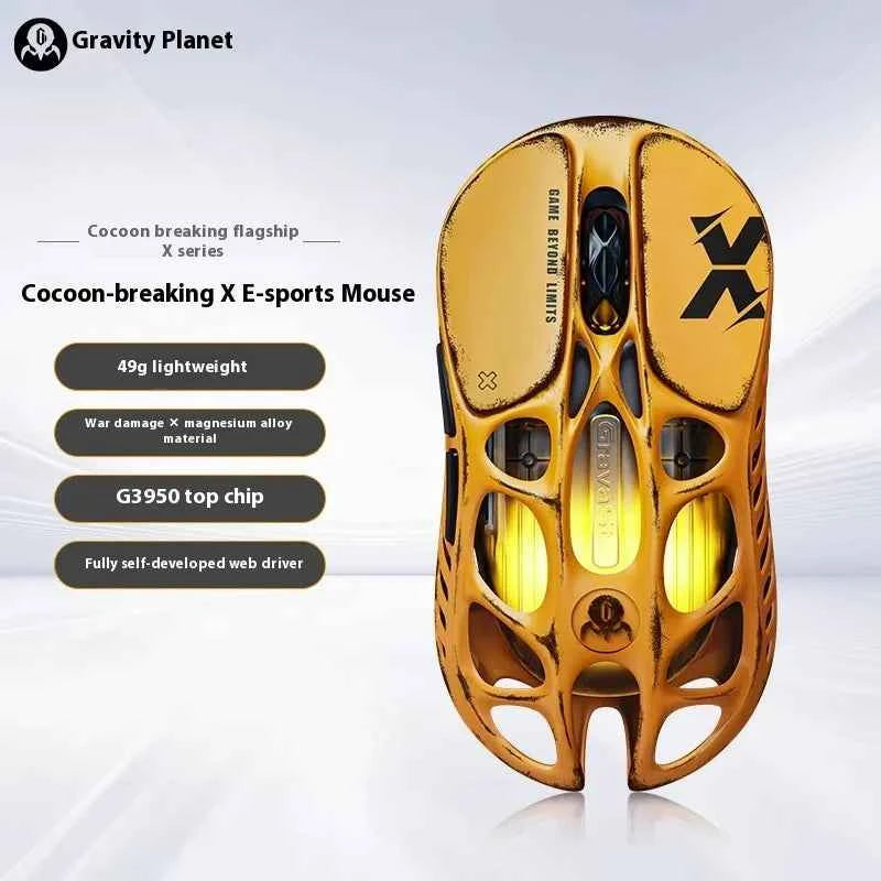 Gravastar X/X Pro Wireless Mouse Paw3950 8K Magnesium Alloy E-sports Tri-Mode Bluetooth RGB Gaming Mouse Lightweight Custom