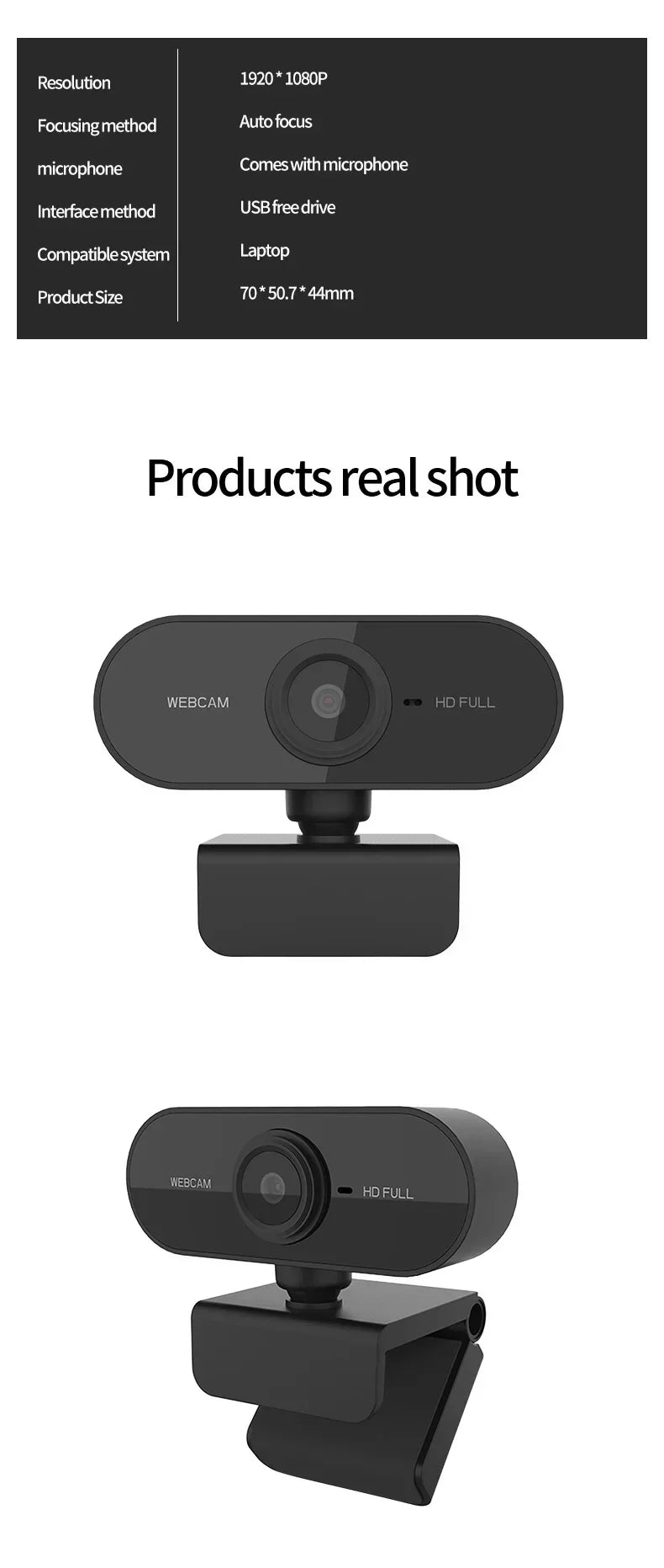 1080P HD Mini Webcam with Mic USB for Laptop Desktop Ideal for Video Calls And Conferences