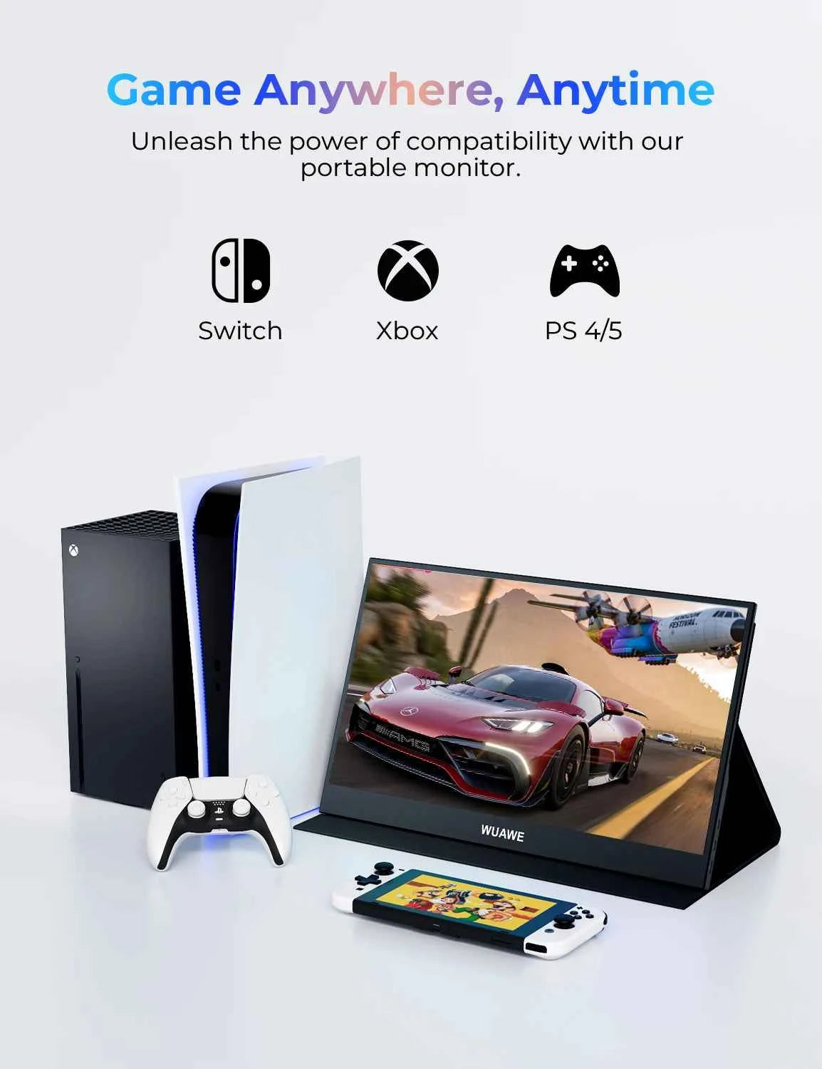 2024 New HDRinch Portable Monitor Laptop, 15.6-inch 1080p72 NTSC 100 sRGB USB C HDMI Travel External Second Computer Screen HDRi