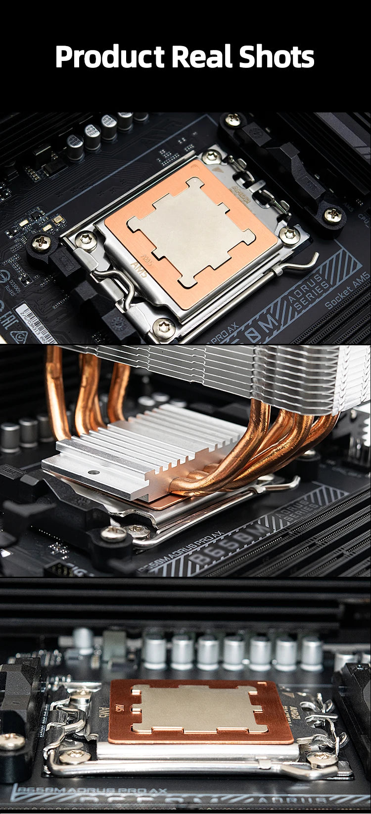 TEUCER AM5 CPU Anti-bending Bracket Bending Corrector Pure Copper Material Adapted to AMD 7950X 7900X 7700X 7600X