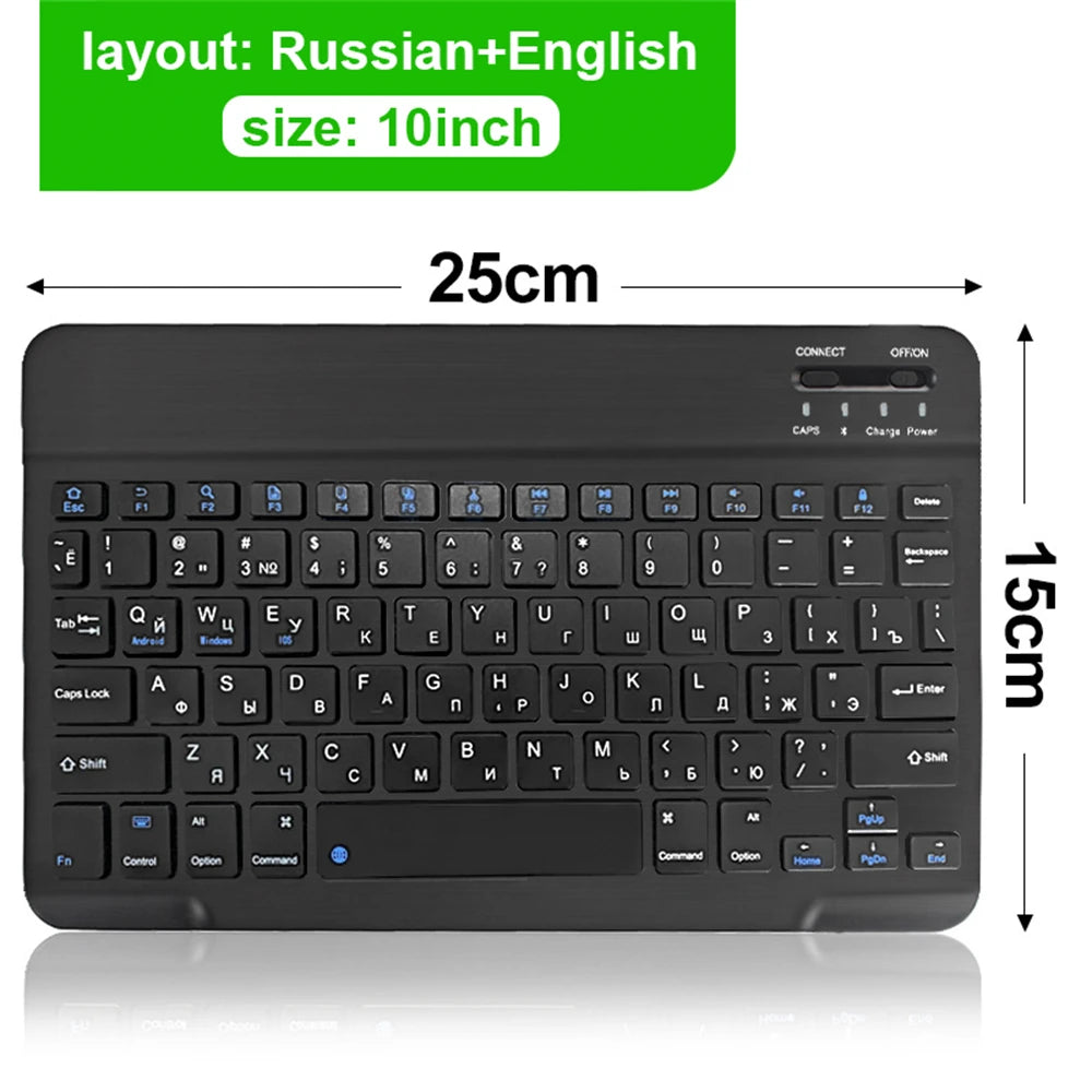 EMTRA Bluetooth Wireless Keyboard Mouse For Samsung Xiaomi Huawei Tablet For iPad Air Mini 5 Pro Spanish Korean Russian Keyboard