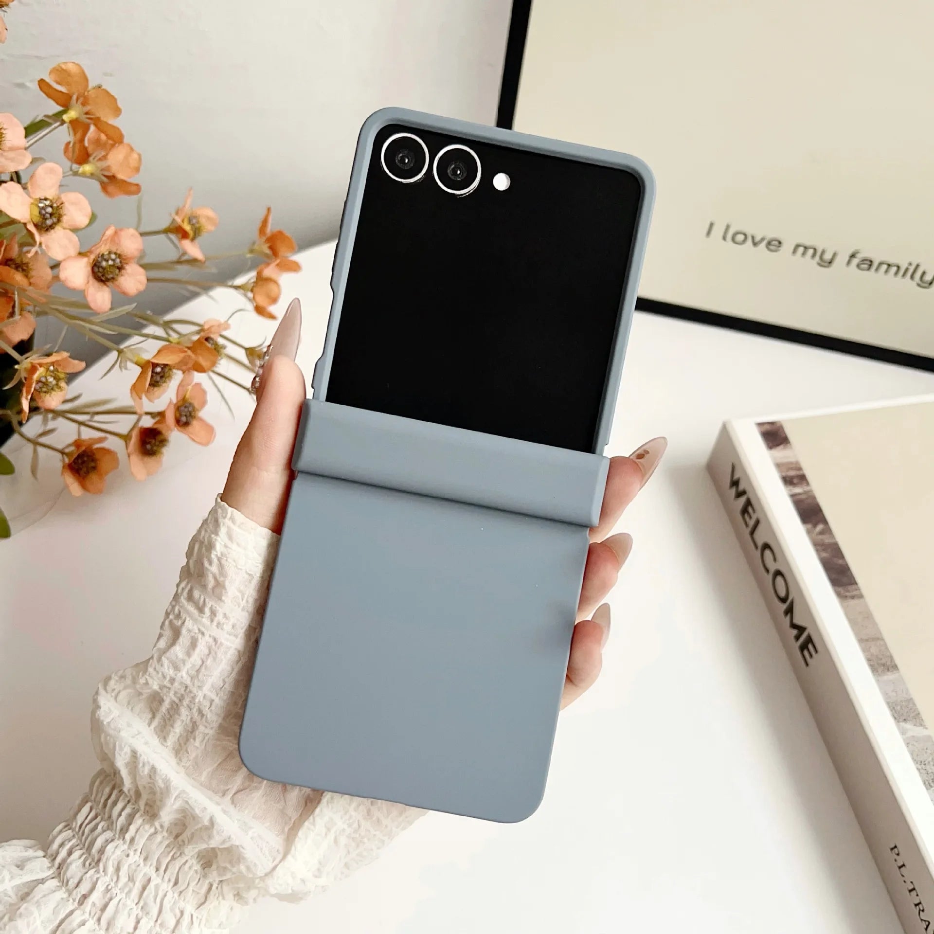 Dopamine Candy Color Matte Phone Case for Samsung Galaxy Z Flip 7 FE 6 5 Flip 4 3 5G Hinge Protective Hard Back Cover