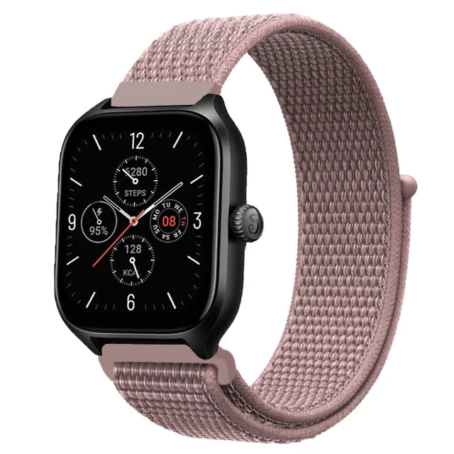 20mm 22mm Nylon Loop Strap for Amazfit GTR 42 47mm/GTR2/2e/3/3 Pro/4/GTS/GTS2/mini/3/4 Bracelet for Amazfit Bip-U-S/Stratos 2 2S
