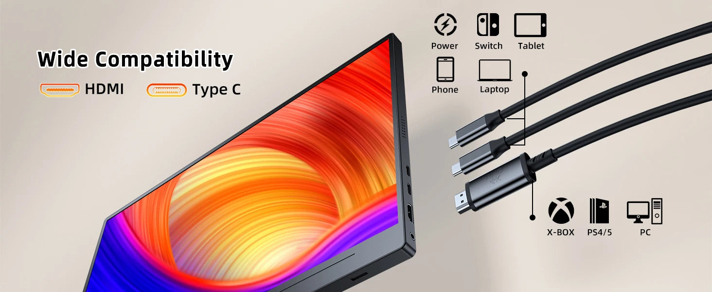 EVICIV Portable Monitor 15.6