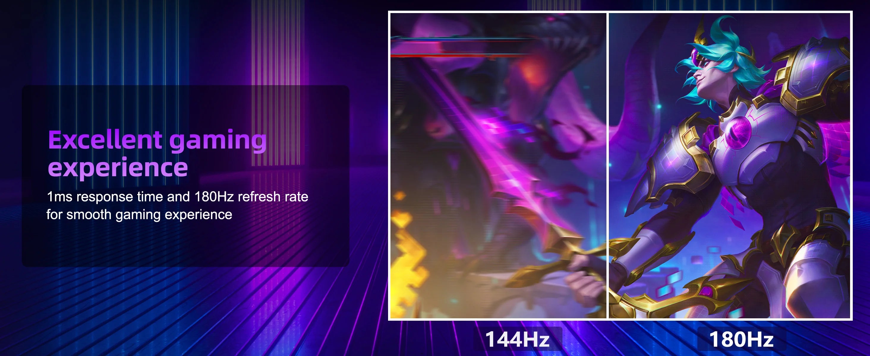 FYHXele 27 inch 180Hz IPS Gaming Monitor 1Ms Fast Response Speed 1920 * 1080 HDMI DP Ultrawide PC Support Vesa Wall Mount