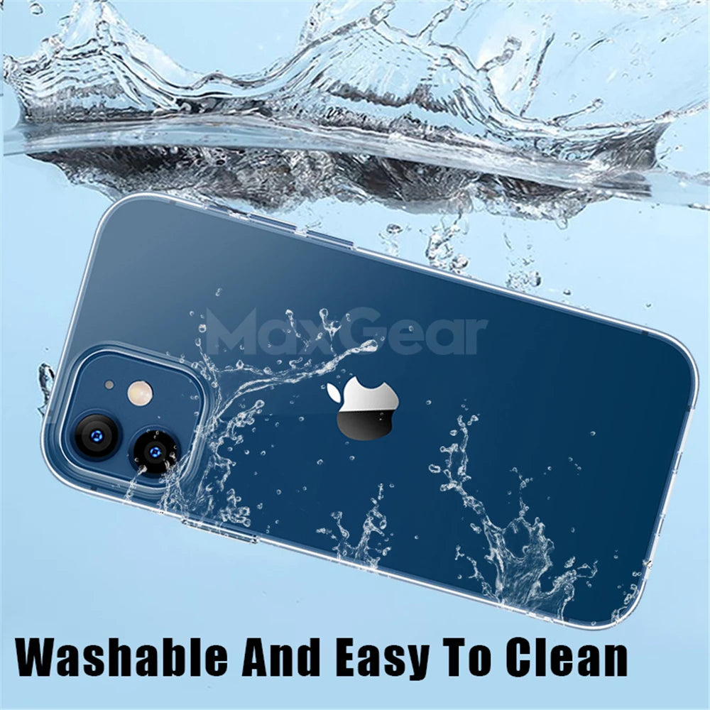 360° Full Body Protective Case for iPhone 16/15/14/13/12/11 Pro Max/Mini/X/XR/XS Plus Soft & Hard Transparent Cover