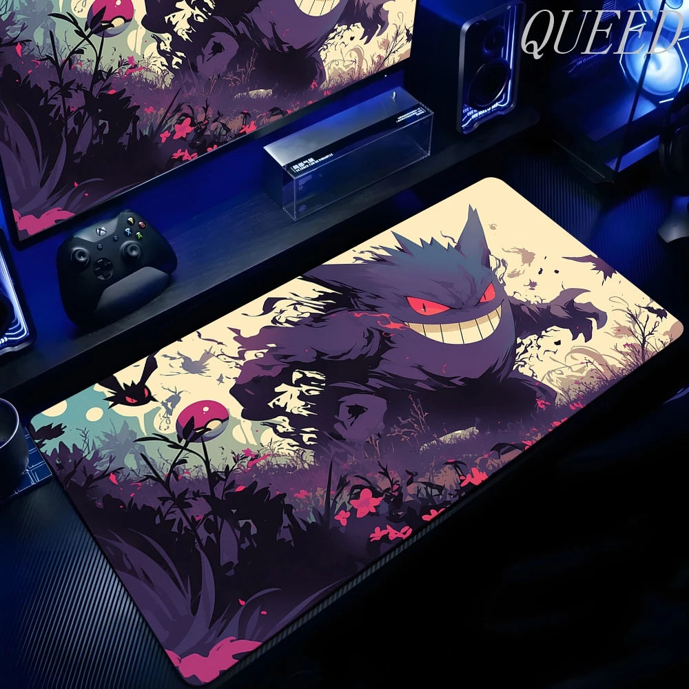 Anime P-Pokemons Xxl Mousepad Kawaii G-gengar Mouse Pad Gaming Accessories Computer Mouse Pads Keyboard Gamer Non-slip Desk Mat
